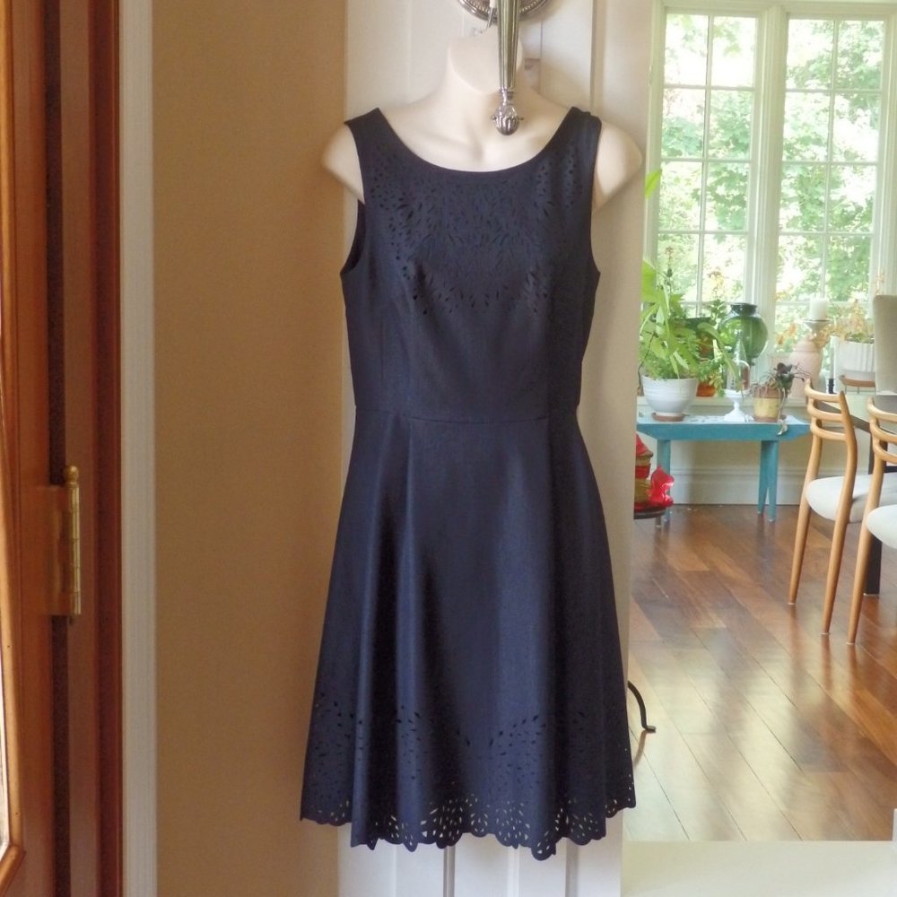 Betsey Johnson Laser Cut Fit and Flare Dress size 6